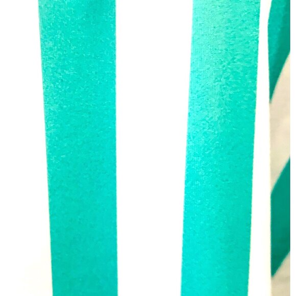 Kona Sol Plus One Piece Green Stripe Print V-Neck Bathing Suit Size 22W - Picture 6 of 11